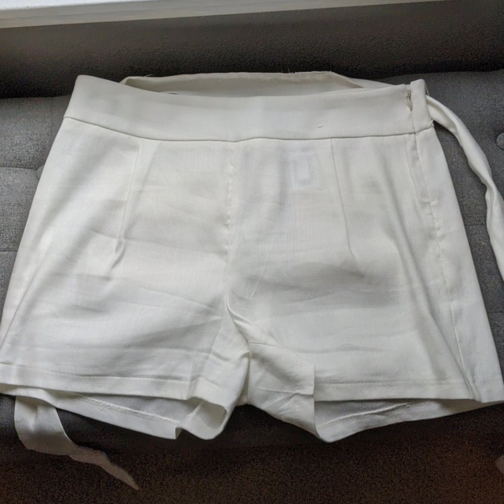 White Linen Shorts from Express